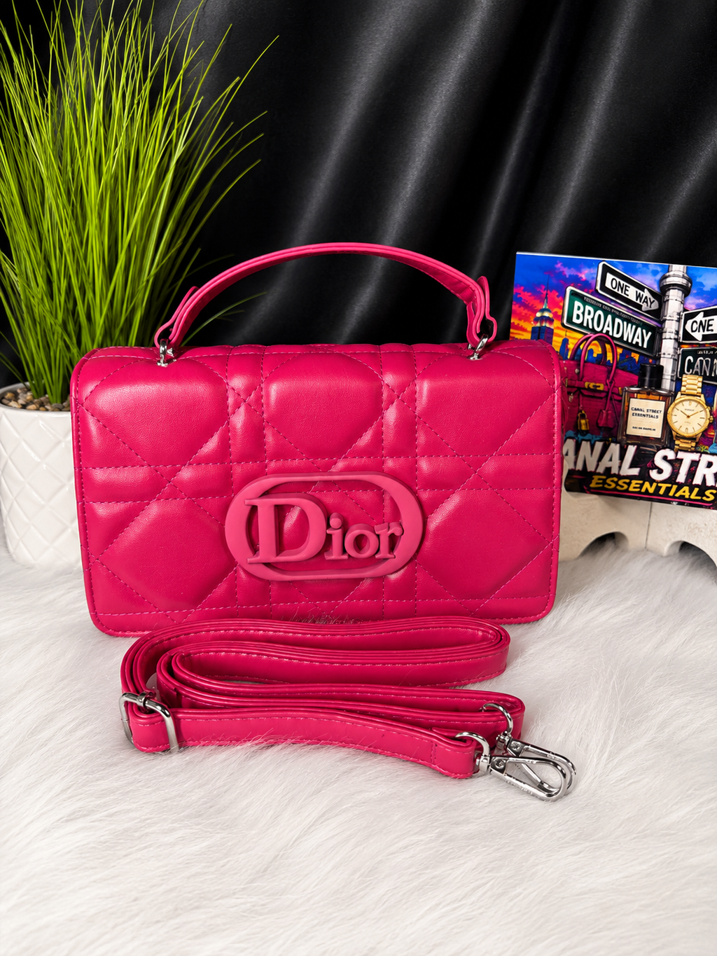 CD Pink Quilted Shoulder Bag Inspired 💖✨