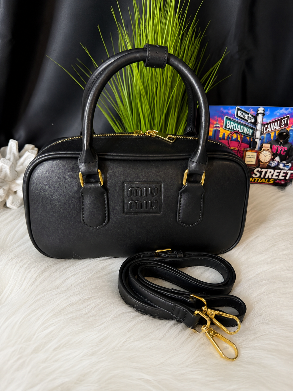 MM Leather Bowling Bag Inspired 🖤✨