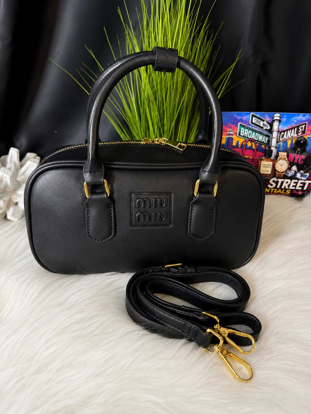 MM Leather Bowling Bag Inspired 🖤✨