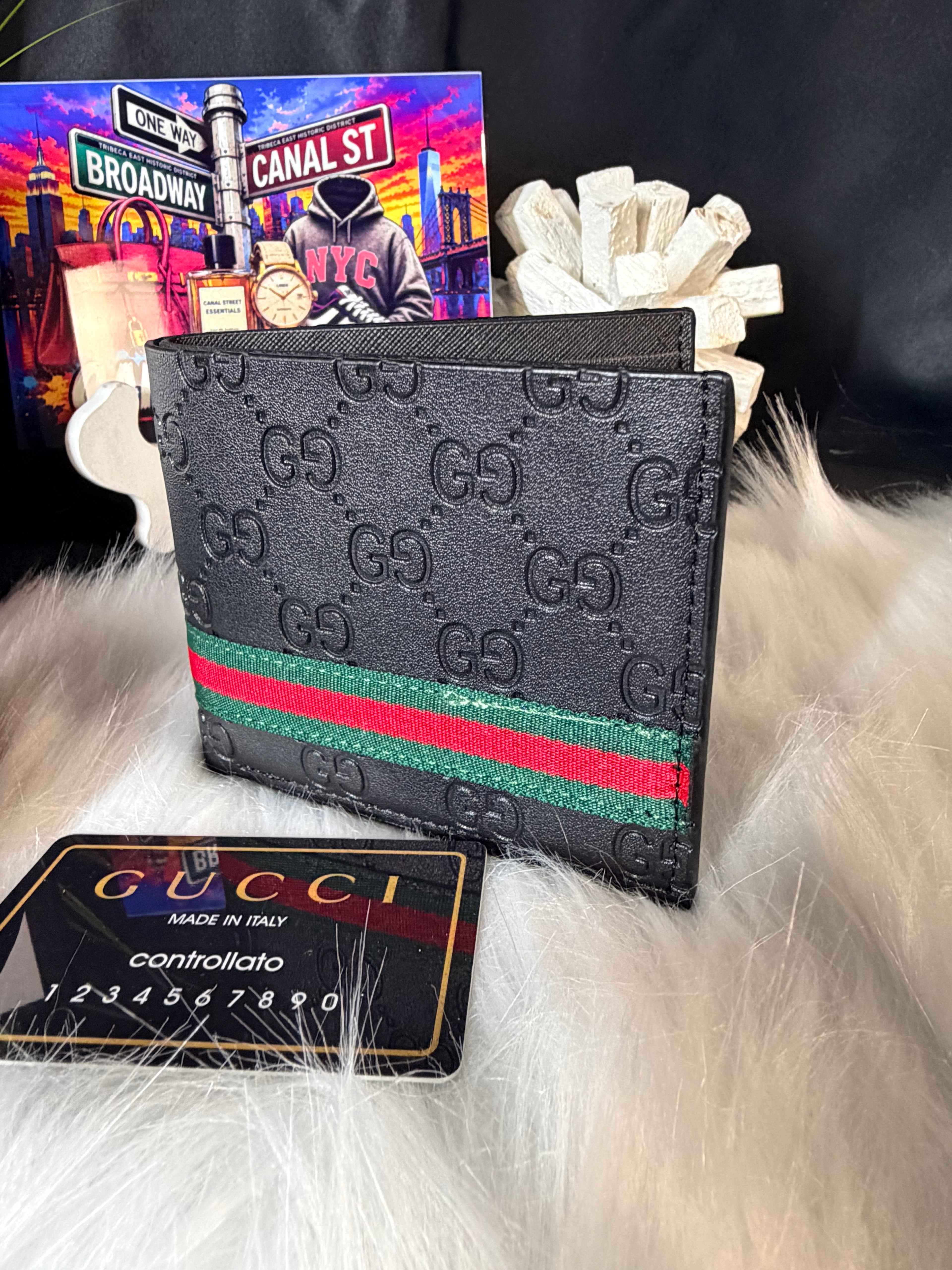 Set GG Belt & Wallet Black Signature Inspired 🖤✨
