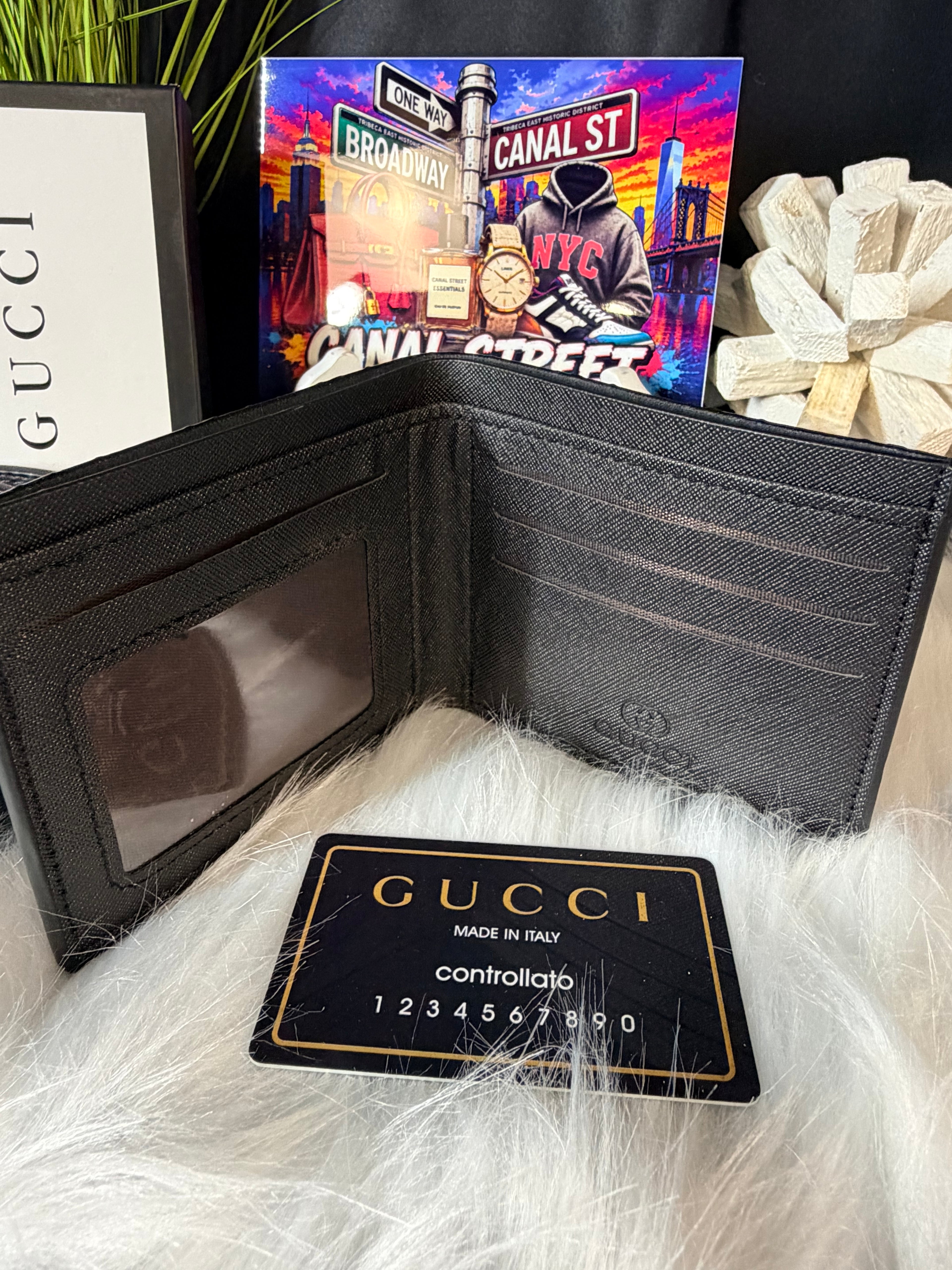 Set GG Belt & Wallet Black Signature Inspired 🖤✨