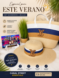 BOLSO TIPO TOTE LV CON SOMBRERO PLAYERO