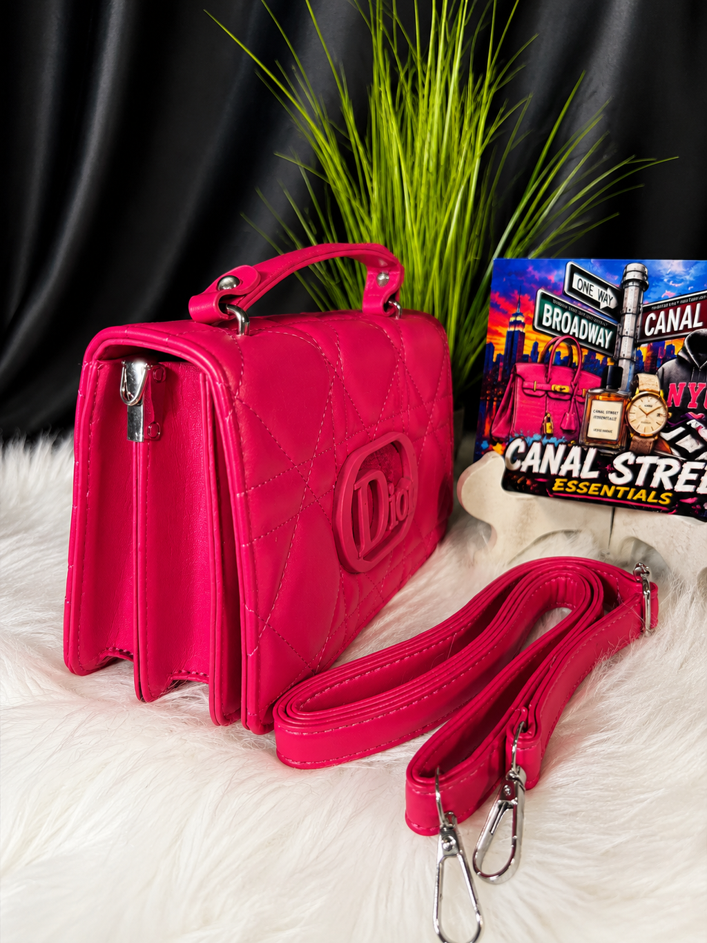 CD Pink Quilted Shoulder Bag Inspired 💖✨