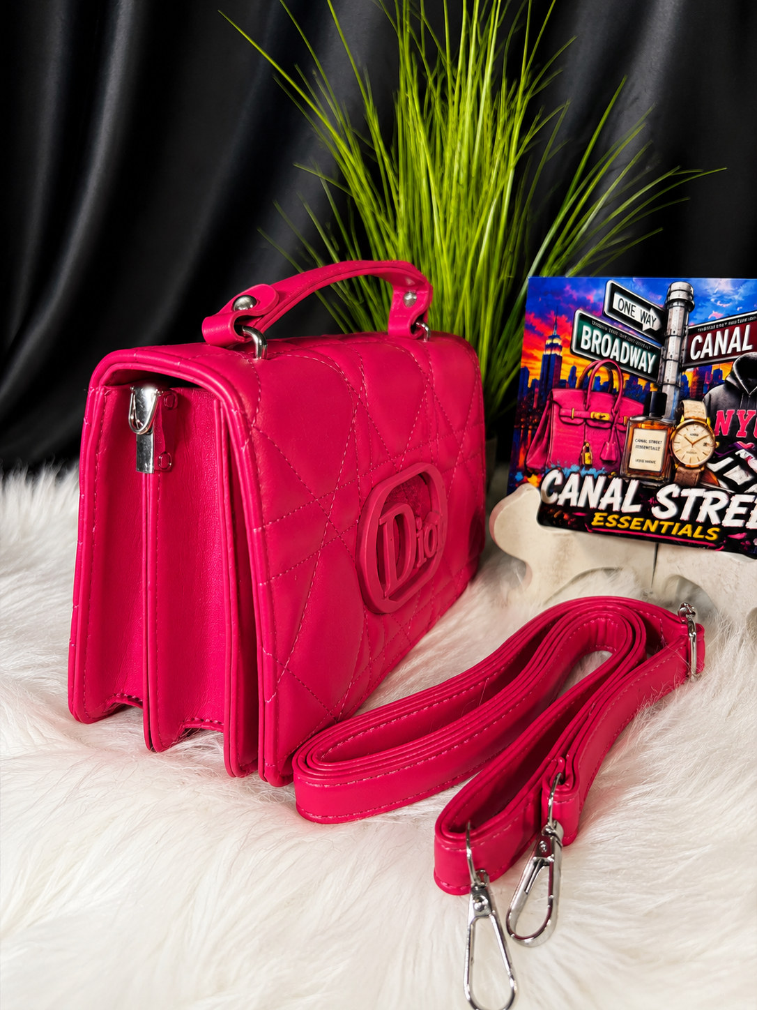 CD Pink Quilted Shoulder Bag Inspired 💖✨