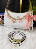 C.oach White Leather Shoulder Bag 🖤✨