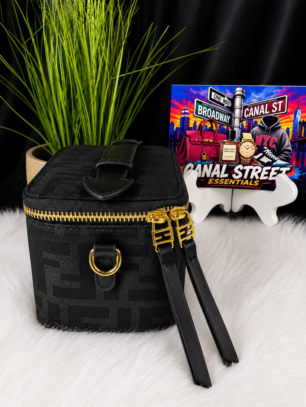 FND Vanity Case Black Monogram Inspired 🖤✨