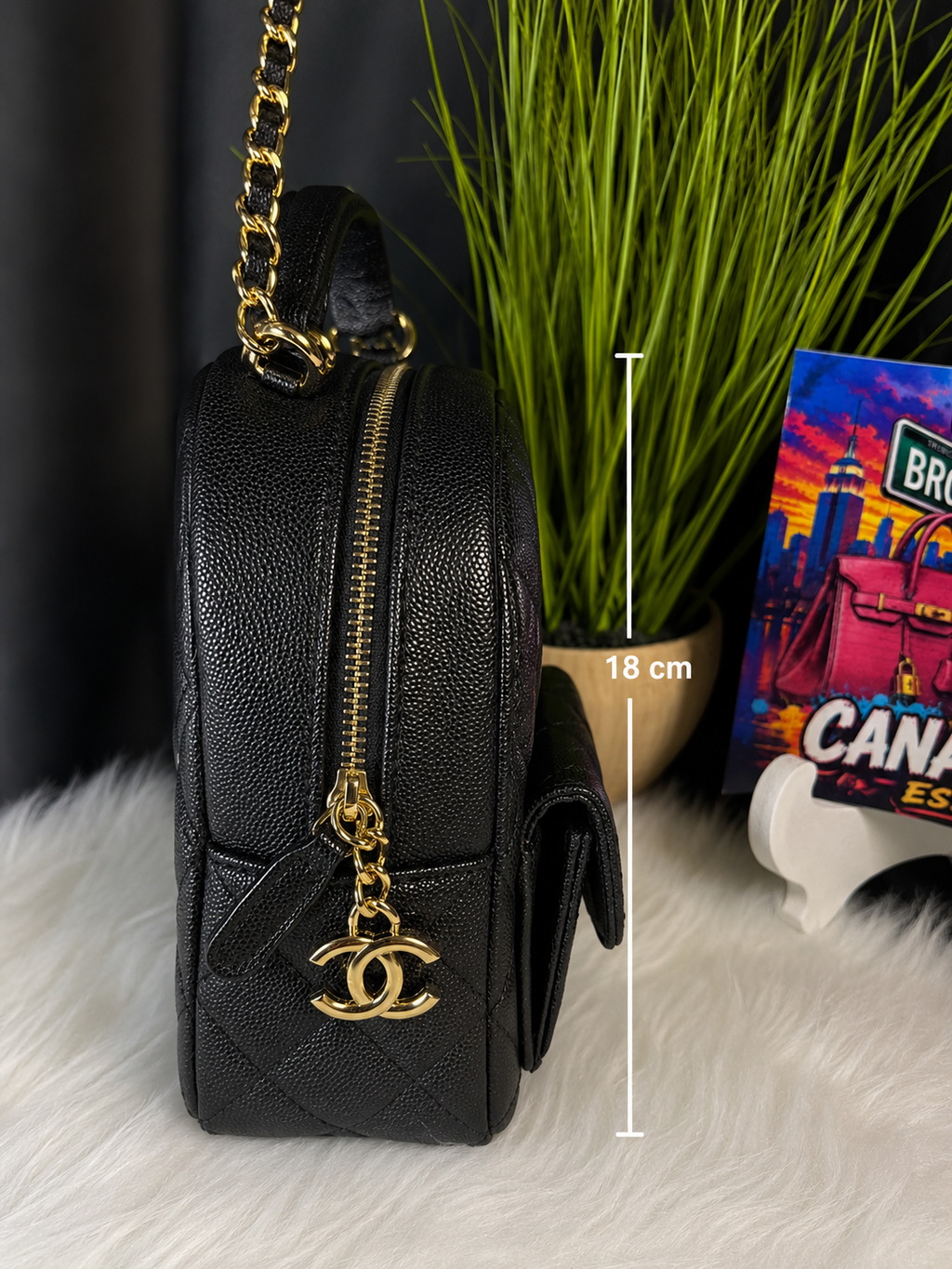 CC Mini Backpack Quilted Black Inspired 🖤✨