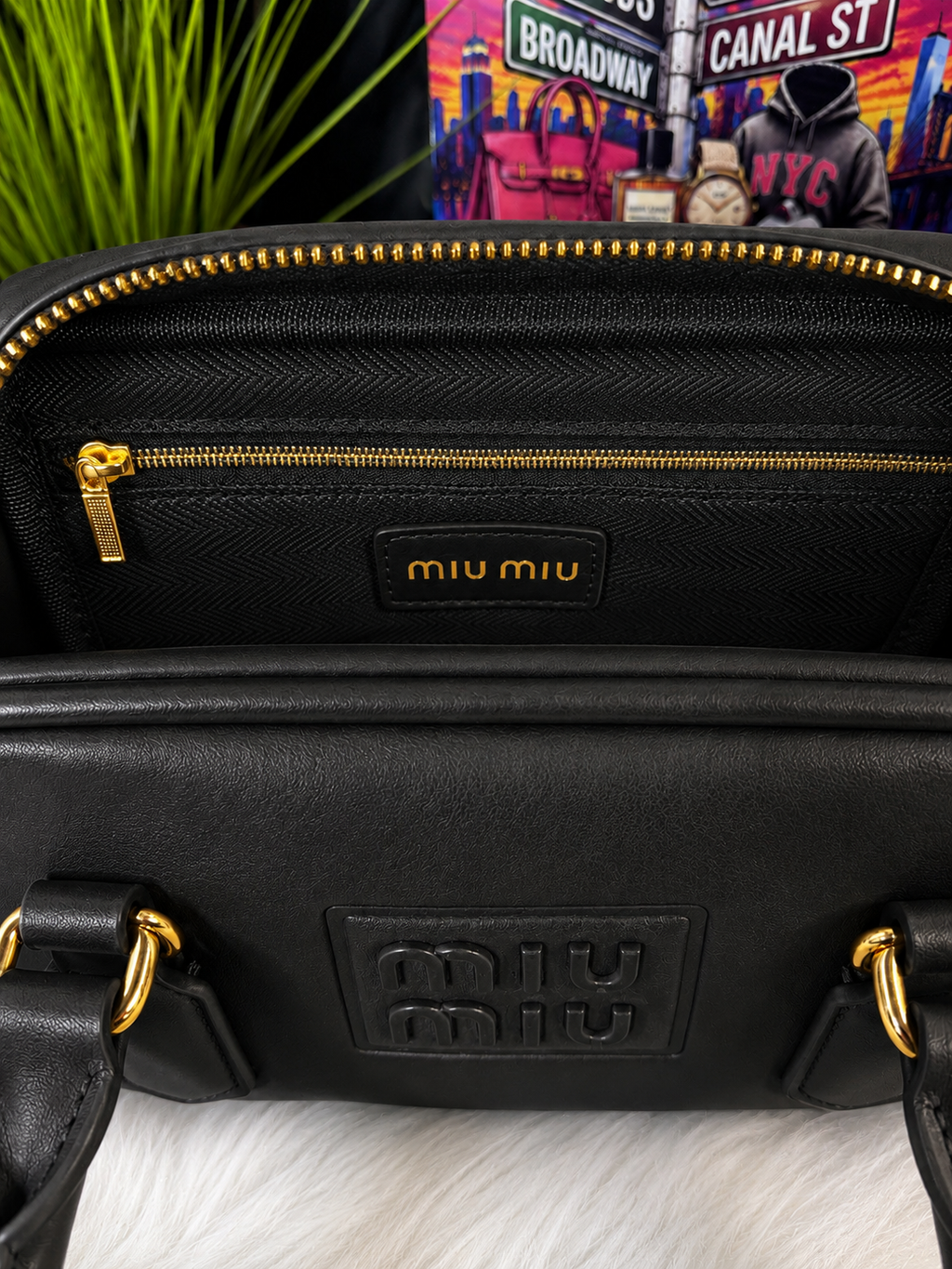 MM Leather Bowling Bag Inspired 🖤✨