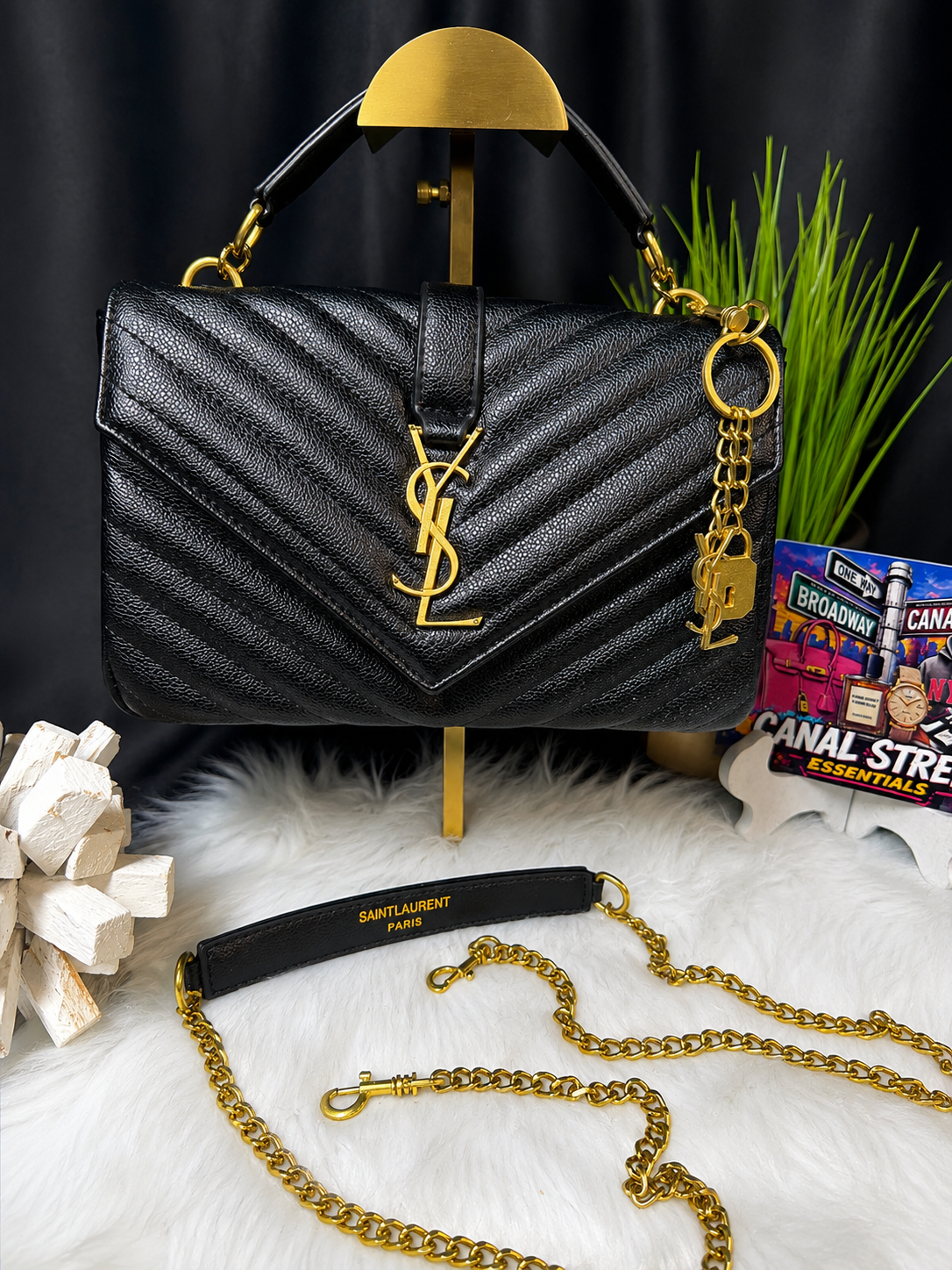 Y-S-L Envelope Chain Shoulder Bag Inspired 🖤✨