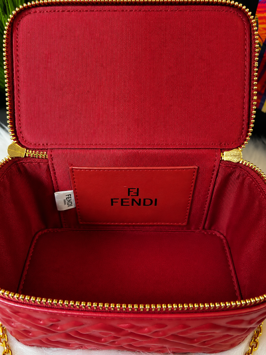 FND Vanity Quilted Red Top Handle Inspired ❤️✨