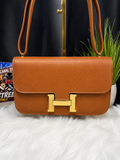 H.ermès Constance Inspired Leather Shoulder Bag 🤎✨