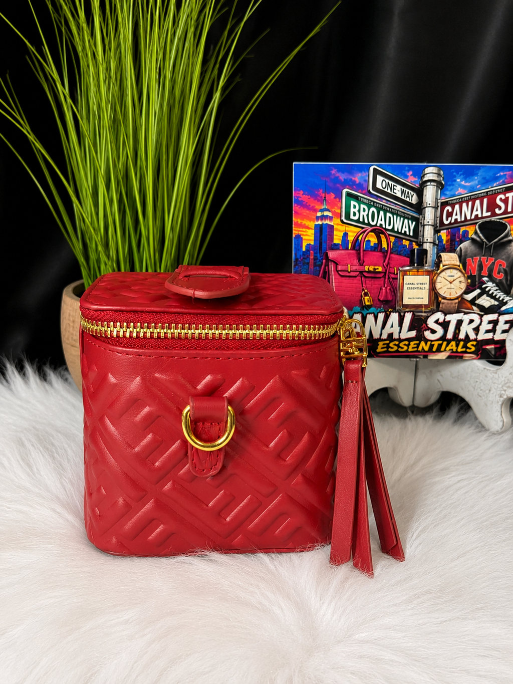 FND Vanity Quilted Red Top Handle Inspired ❤️✨