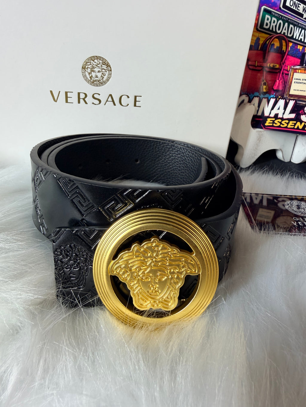 Set VRSC Belt & Wallet Black Medusa Inspired 🖤✨