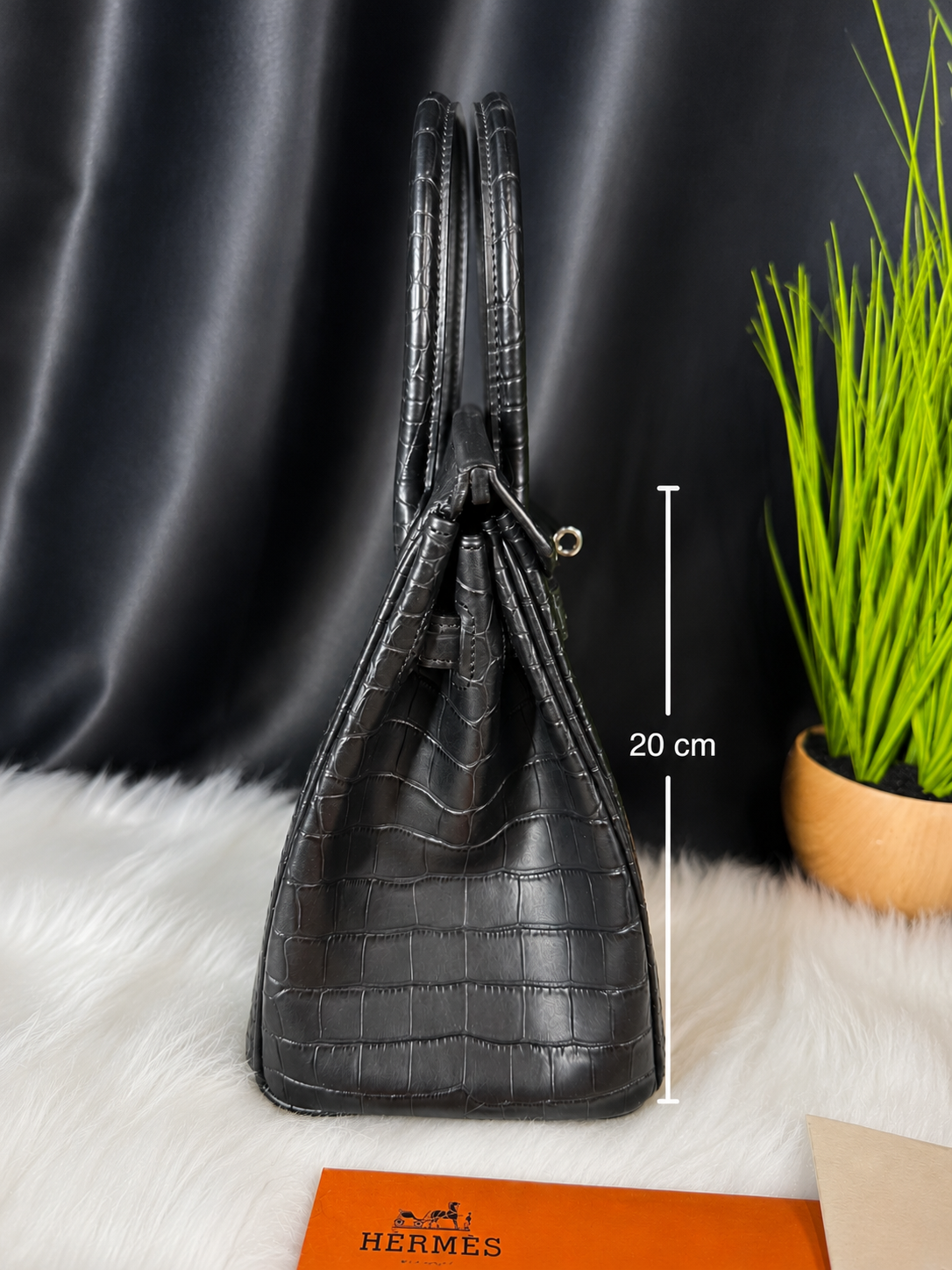 HRMS Birkin 20 Croc Black Luxury Edition 🖤✨